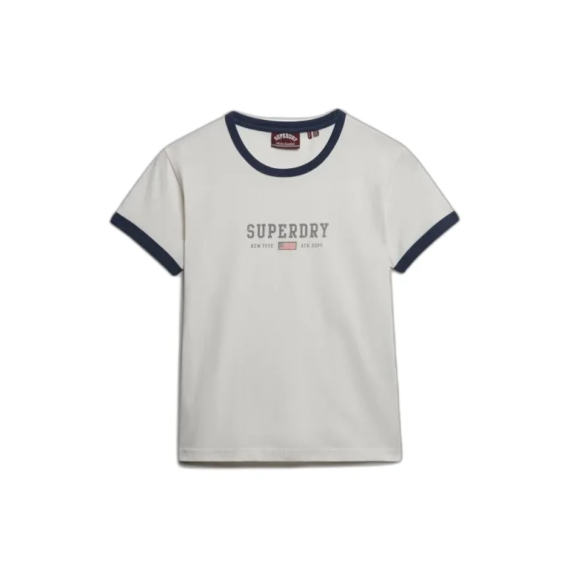 Image of Superdry Womens T-Shirt Superdry Athletic Essentials Blanc Female XS