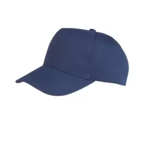 Image of Result Unisex Core Boston 5 Panel Printers Baseball Cap (Pack Of 2) (One Size) (Navy Blue)
