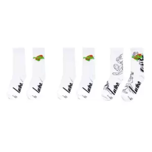 image of Hype x Space Jam Retro Sketch Socks - White