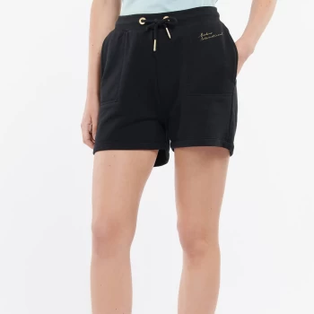 Image of Barbour International Womens Chequer Shorts - Black - UK 8