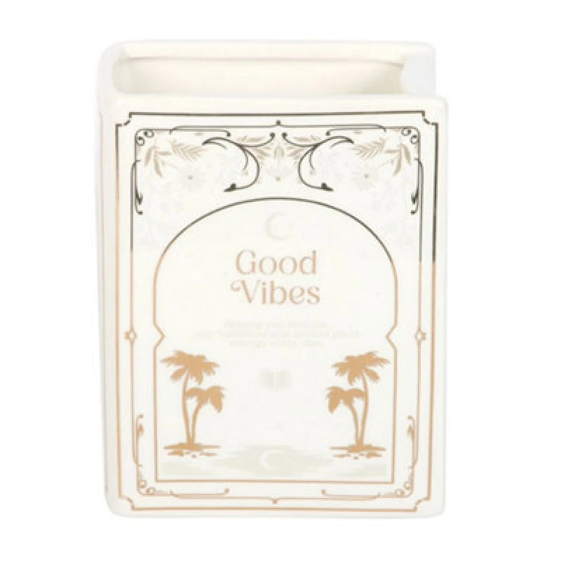 Image of Something Different Something Different Good Vibes Book Vase in White White One Size Unisex 5063852075393