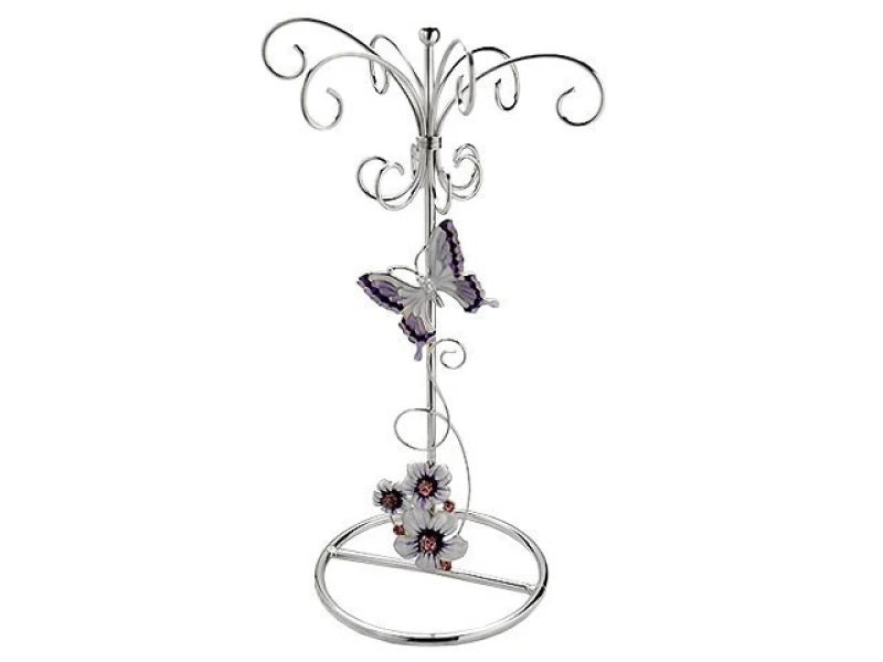 Image of Sophia Crystal Purple Butterfly Jewellery Hanger - P6068