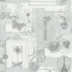 Image of Arthouse Felicity Wallpaper - Silver