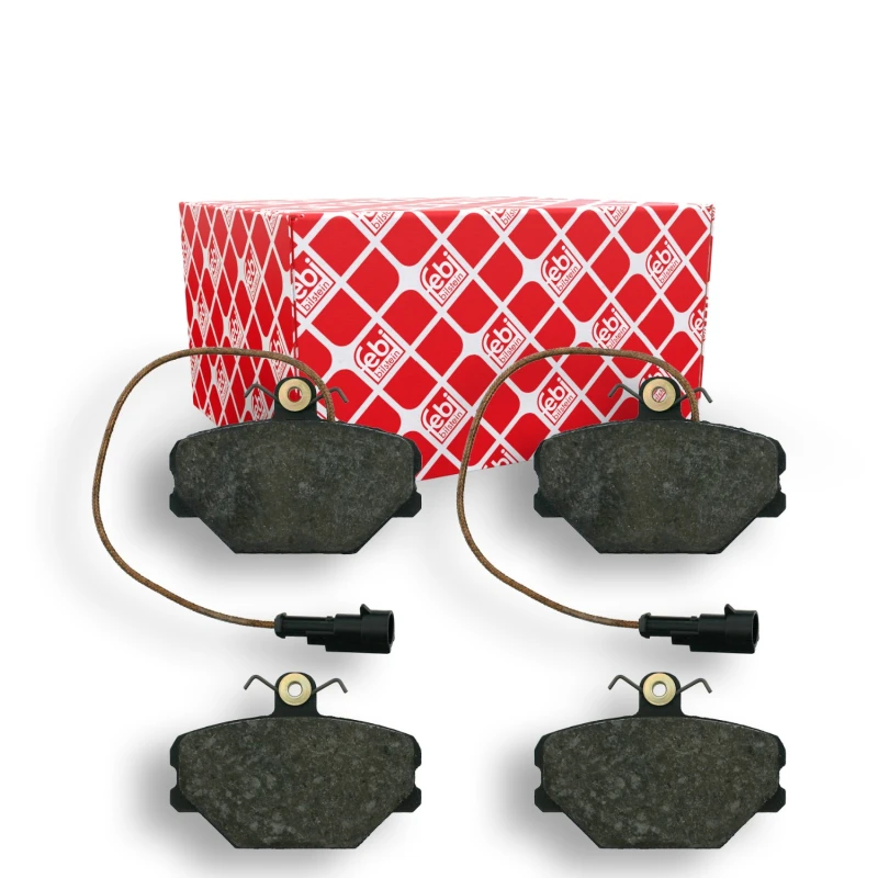 Image of FEBI BILSTEIN 16086 Brake pad set Front Axle, incl. wear warning contact Brake Pad Set,disc brake (402)