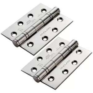 image of Eurospec - HIN1433P/13BSS Enduro Grade 13 Ball Bearing p Hinge - 102mm x 76mm 3mm - Pack of 2 - Stainless Steel