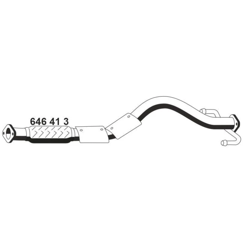 Image of ERNST 646413 Exhaust Pipe Front, Length: 780mm Exhaust Pipe (17)