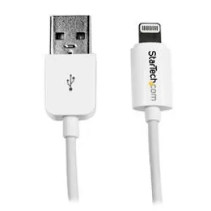 Image of StarTech 1m White Apple 8 pin Lightning Connector to USB Cable for iPhone iPod iPad