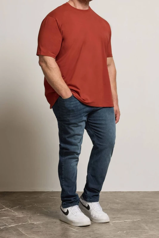 Image of BadRhino BadRhino Men Washed Denim Stretch Jeans in Blue Size: 40R Blue 40R Male 5063111651351