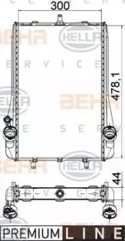 Image of x1 Behr Heat Exchanger 8MK376765-131 Genuine replacement part for Car Made in DE