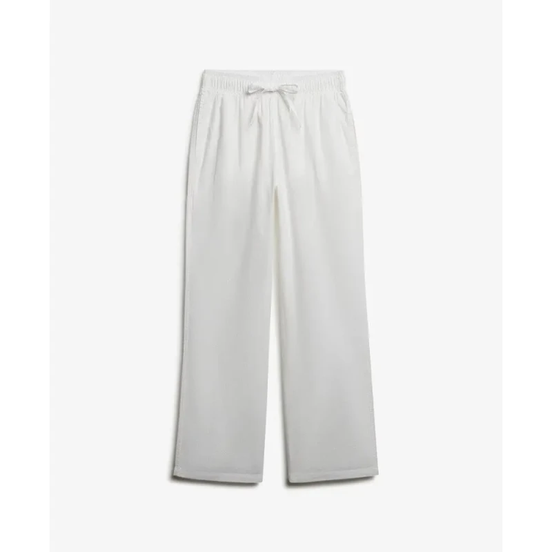 Image of Superdry Womens elastic linen trousers Superdry Blanc Female XS