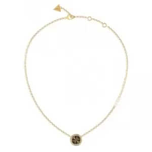 Image of Ladies Gold Plated 16-18'' Black 4G Logo Necklace