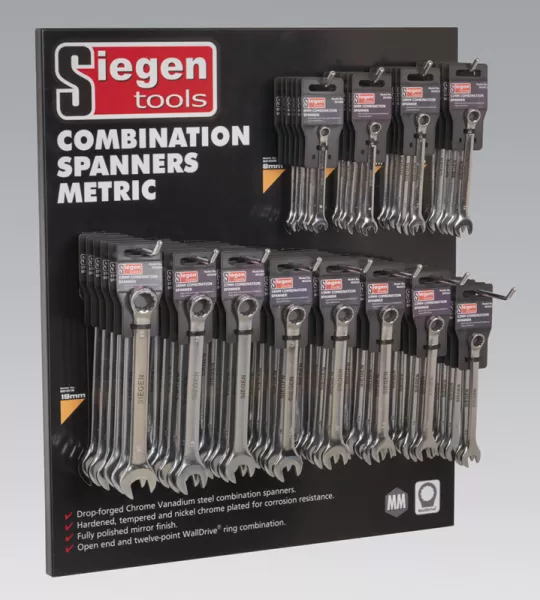 Image of Genuine SEALEY SIEGEN PAC 1 Display Panel with 8-19mm Spanners