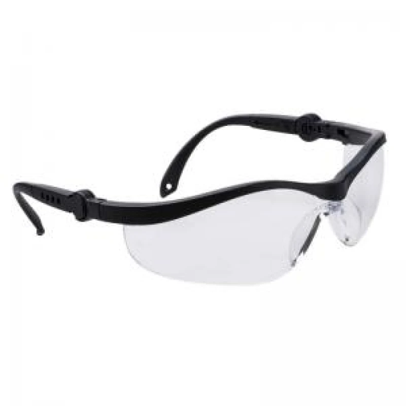 Image of Portwest Safeguard Safety Glasses PW35CLR Frame: Black