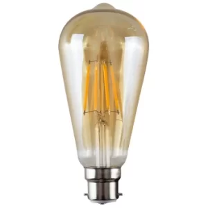 Image of Pack of 5 4W BC B22 Warm White LED Filament Pear Shaped Bulbs