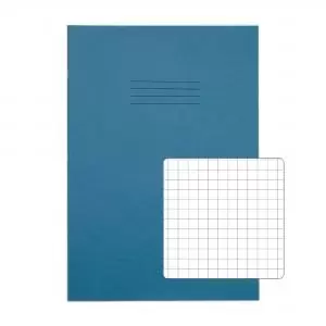 Image of RHINO A4 Exercise Book 64 Pages 32 Leaf Light Blue 7mm Squared