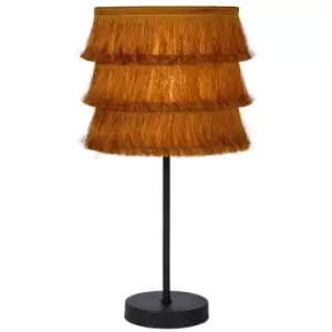 Image of Lucide EXTRAVAGANZA TOGO - Table Lamp - Ø18cm - 1xE14 - Ocher Yellow