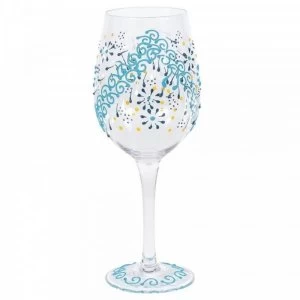 Image of Indigo Henna Wine Glass