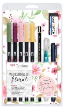 image of Tombow Watercolouring Set Floral