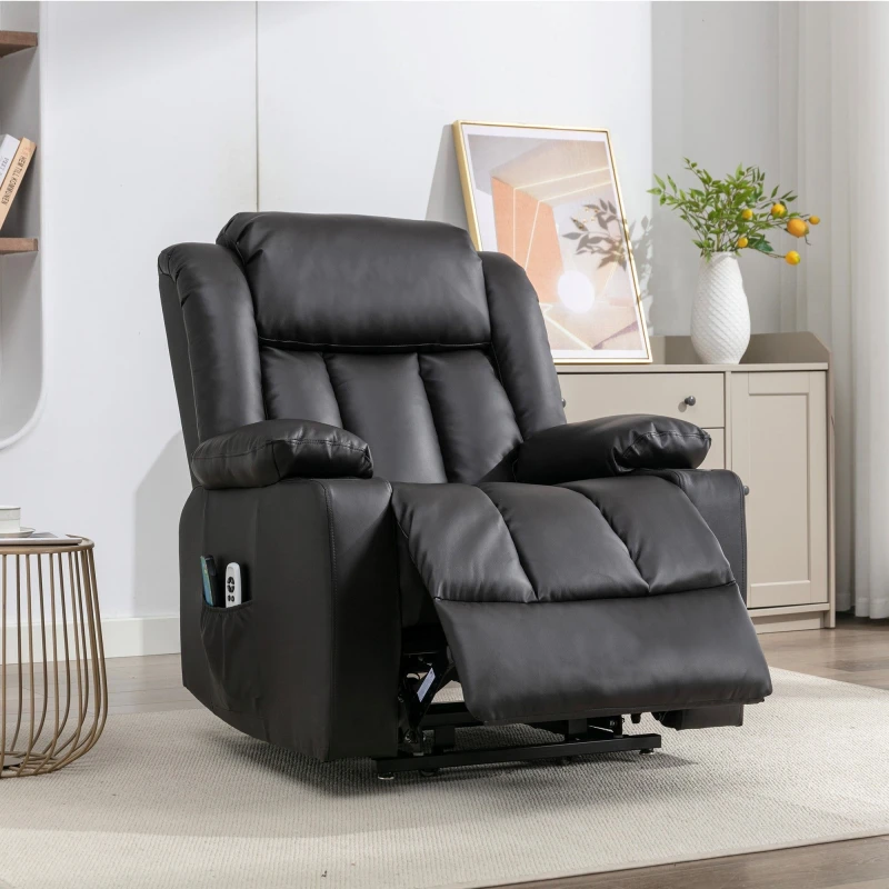 Image of Artemis Home Sheridan Dual Motor Electric Riser Recliner with Massage & Heat in Brown Brown Unisex