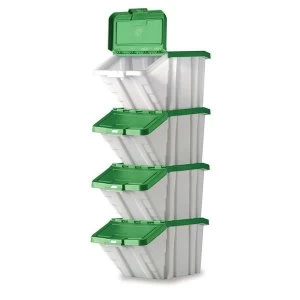 Multi Function Storage Container and Lid Green 1 x Pack of 4