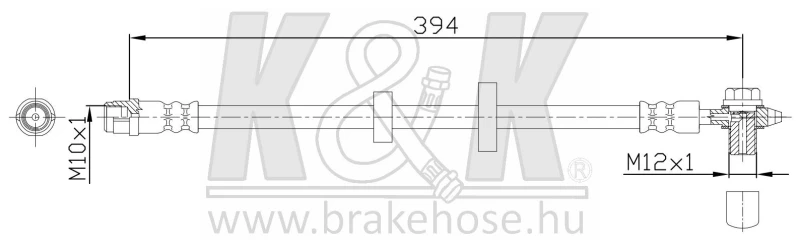 Image of K&K FT6202 Brake Hose Brake Hose (83)
