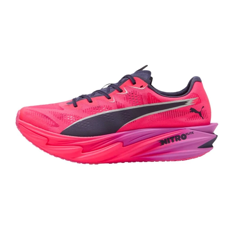 Image of Puma Deviate NITRO Elite 4 PUMA x HYROX Shoes Pink Black SS26, Size 44 - EUR