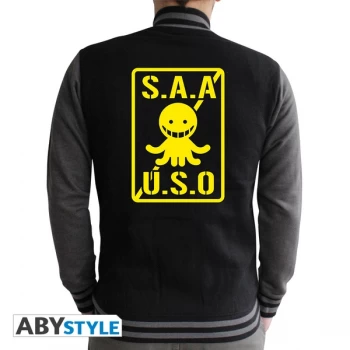 Image of Assassination Classroom - S.A.A.U.S.O Mens Small Jacket - Black/Dark Grey