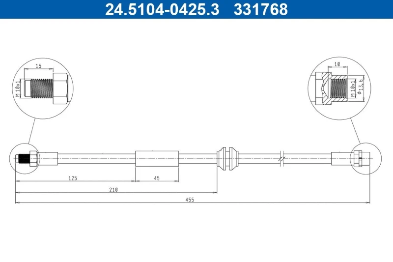 Image of Brake hose ATE 24.5104-0425.3