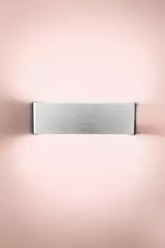 Image of LED Up and Down Wall Light Brushed Aluminium Finish Warm White 8W Non-Dimmable