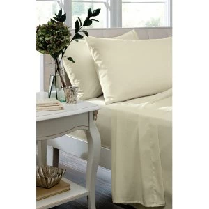 image of Catherine Lansfield Non-Iron King Fitted Sheet - Cream