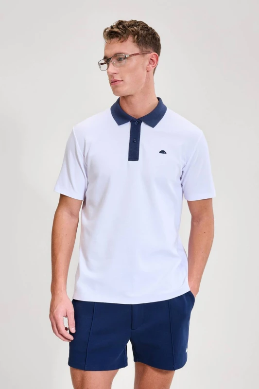 Image of Ellesse Mens Vergo Polo in White Size: XL White Male XL