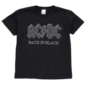 Image of Official AC DC Band T Shirt Infant Boys - Black