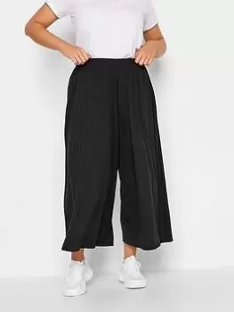 Image of Yours Rib Culottes Black, Size 20, Women