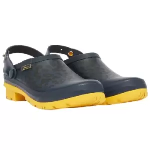Image of Joules Womens Printed Welly Clog With Backstrap Navy Leopard UK 8