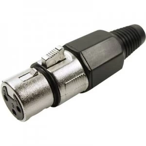 Image of XLR connector Socket straight Number of pins 3 Silver Cliff FC6140