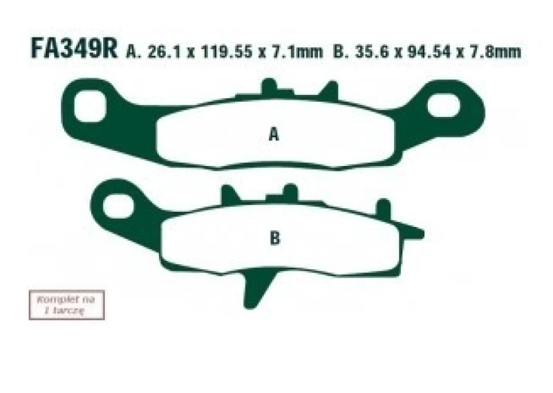 Image of EBC Brakes FA349R Brake pad set Brake Pad Set,disc brake (402)