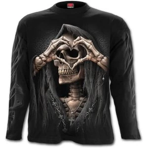 Image of Dark Love Mens Large Long Sleeve T-Shirt - Black