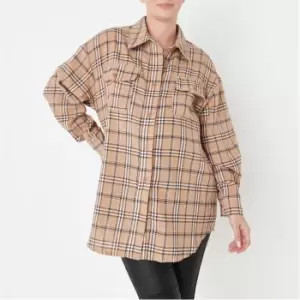 image of Missguided Maternity Overshirt - Neutral