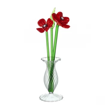 Image of Glass Poppy Ornament By Heaven Sends