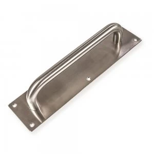 Image of LocksOnline Stainless Steel Door Pull Handle on Plate