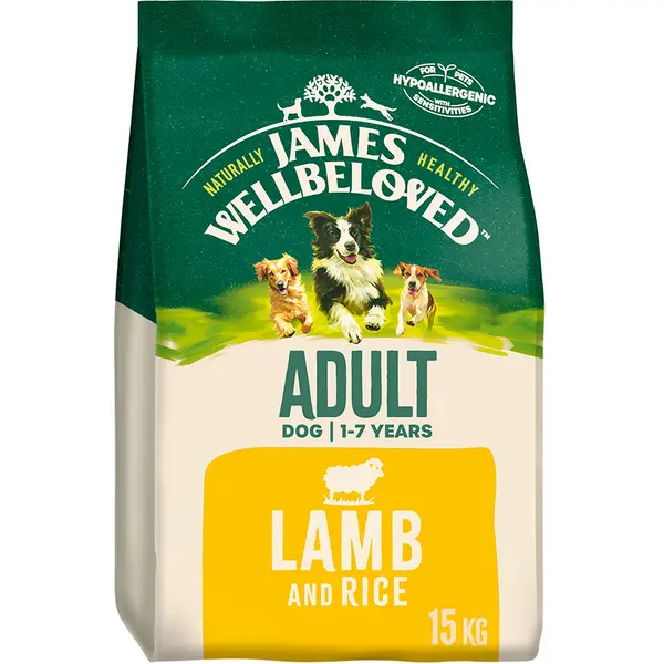 James Wellbeloved Lamb and Rice Adult Dog Food 15kg