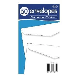 Image of County Stationery White Self Seal Envelopes 89x152mm Pack of 1000