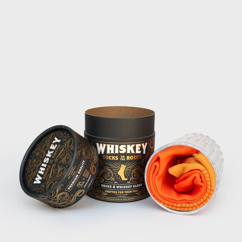 Image of Luckies Socks On The Rocks Glass and Socks Gift Set