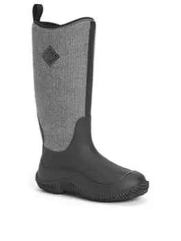 Image of Muck Boots Hale Herringbone Wellington Boots - Black, Size 4, Women