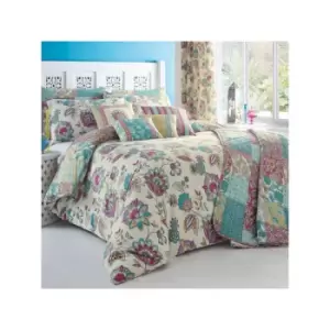 image of Dreams & Drapes Marinelli Floral Reversible Duvet Cover Set, Multi, Double