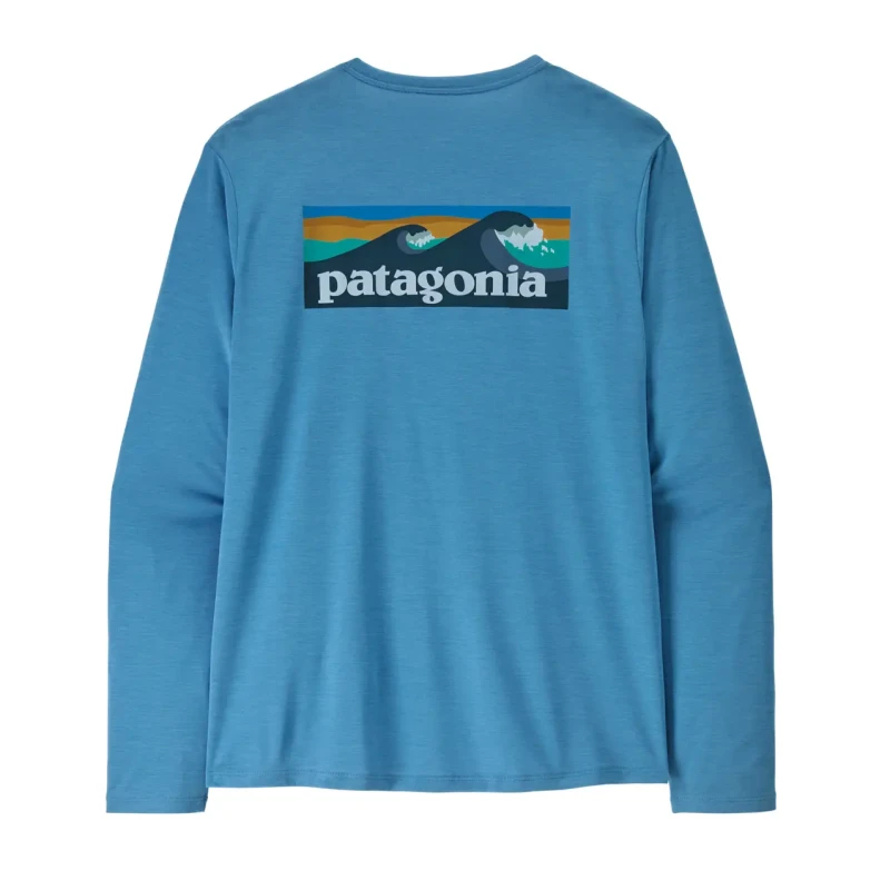 Image of Long Sleeve Logo T-Shirt Patagonia Cap Cool Daily Bleu Male L