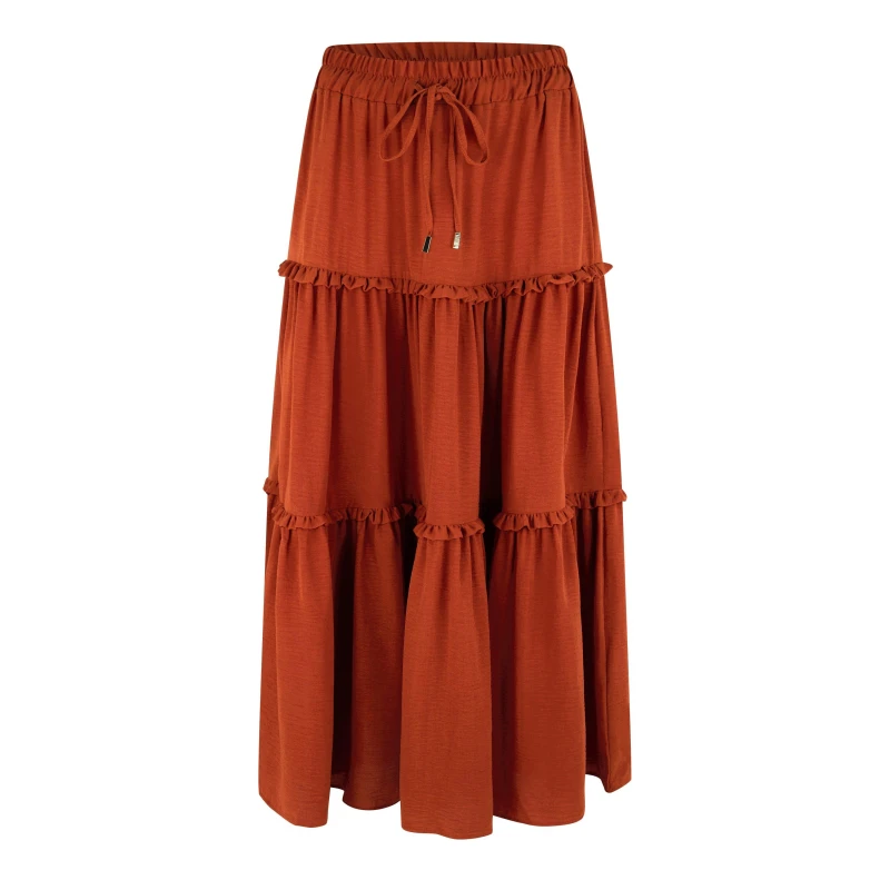 Image of Biba Biba Romantic Skirt - Orange Orange 8