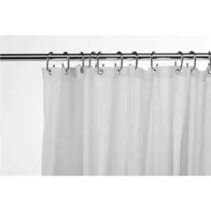 image of Croydex - High Performance White Shower Curtain Coated Fabric 1800mm GP00801