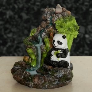 Image of Bamboo Waterfall Panda Backflow Incense Burner