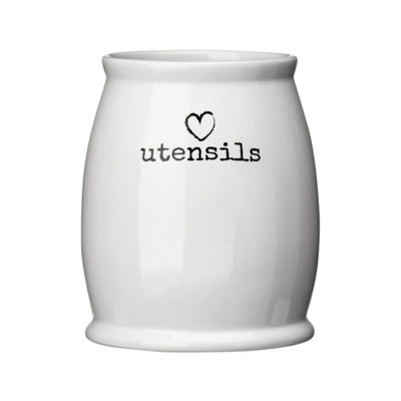 Image of Premier Housewares Charm Utensil Jar White